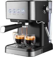 Machine à Expresso Professionnelle 1050 W avec Mousseur et Réservoir Amovible