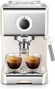 Cafetière Expresso Professionnelle 1250W avec Réservoir Amovible et Chauffe-Tasses
