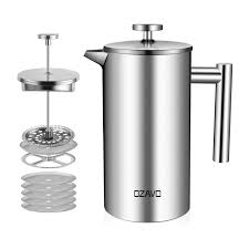 Cafetière à Piston Isotherme 1L OZAVO avec 5 Filtres