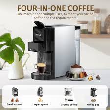 TICWELL Machine à Café Multi-Capsules 4 en 1 Programmable