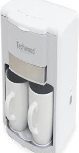 Cafetière Duo Techwood 2 Tasses - 0.6L Blanche