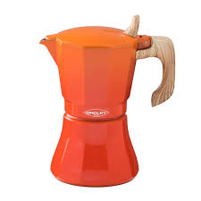Cafetière Italienne Petra 9 Tasses - Orange Aluminium
