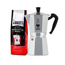 Cafetière Italienne Bialetti en Aluminium Argenté - 9 Tasses