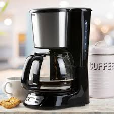 Cafetière Inox et Noir Domo DO708K