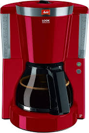 Cafetière Melitta Élégance Rouge/Acier avec Verseuse en Verre