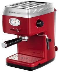 Machine Expresso Rétro Rouge Russell Hobbs - 15 Bars
