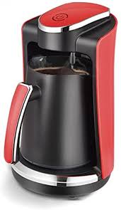 Cafetière Automatique Compacte Rouge pour Maison et Bureau