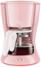 Cafetière Automatique 5 Tasses - Élégance en Blanc et Rose