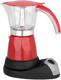 Cafetière Électrique Moka EVTSCAN 300 ML - 6 Tasses Rouge
