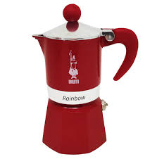 Cafetière Bialetti 1 Tasse Rainbow Rouge - Collection Casse-Noisette