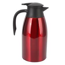 Cafetière Isotherme 2L en Acier Inoxydable - Rouge Vin
