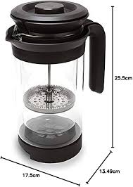 Cafetière à Piston 3 en 1 en Verre Borosilicate Seattle