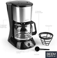 Cafetière Filtrante Fresh Aroma-Pure en Verre et Acier Inoxydable