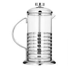Cafetière en verre et acier