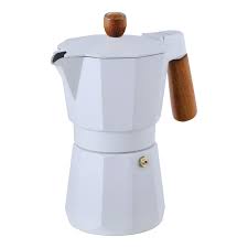 Bergner NATURALLY - Cafetière 6 Tasses Aluminium Blanc