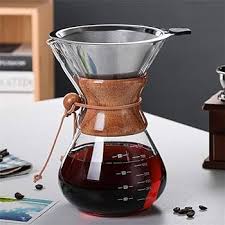 Cafetière Manuelle Écologique en Bois avec Filtre Permanent