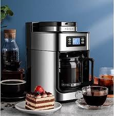 Machine à Café 1000 W avec Affichage LED et Broyeur Intégré
