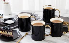 Tasse à Café DUJUST Noir 16oz - Élégance Moderne