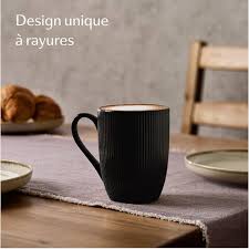 Tasses à Café Cosumy - Lot de 6 en Céramique Noire