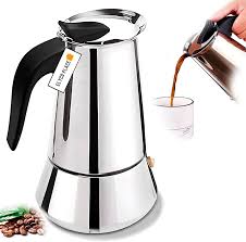 Cafetière Italienne 12 Tasses en Acier Inoxydable