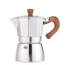 Cafetière Expresso Geyser en Aluminium Noir - Petit Modèle