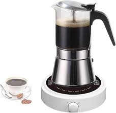 Cafetière Expresso en Verre et Acier Inoxydable