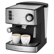 Machine à Expresso Clatronic 3643 en Acier pour Cappuccino