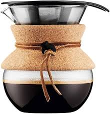 Cafetière Manuelle WAOCEO en Acier Inoxydable et Bois - 500ml