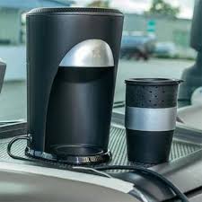 Cafetière Automatique RaceFlag avec Filtre Réutilisable - 300W 24V Allume-Cigare