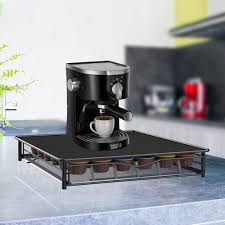 36 Porte-Capsules de Café en Métal avec Tiroir de Rangement