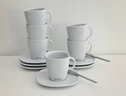 Set de 6 Tasses Classiques Nespresso avec Soucoupes et Cuillères