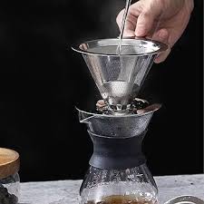 Filtre à Café Permanent en Acier Inox - Goutteur Cone