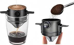 Filtre à Café Portable en Acier Inoxydable - Pliable et Réutilisable