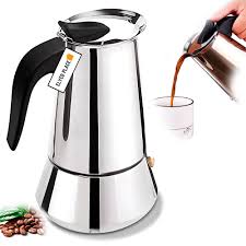 Cafetière Italienne 12 Tasses en Acier Inoxydable