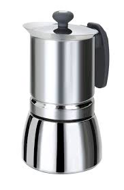 Cafetière Italienne en Inox 4 Tasses - Poignée Grise