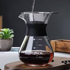 YunNasi Cafetière en Verre avec Filtre Permanent