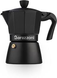 Cafetière Barazzoni Deluxe 6 Tasses en Aluminium Noir