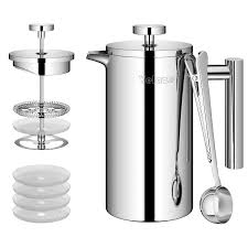 Cafetière à Piston Inox 350ML - Pour 2 Tasses
