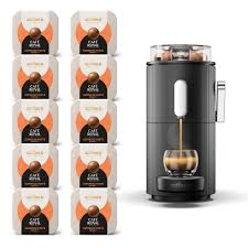 Machine à Café Professionnelle CAFE ROYAL - Globe Noir 1.3L avec 90 Capsules Compostables