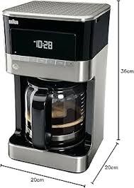 Cafetière Programmable Braun KF7120 Inox/Noir 12 Tasses