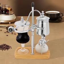 Machine à Café Siphon Vintage en Argent Luxe
