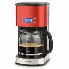 Cafetière Programmable Rouge Inox 1