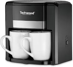 Cafetière Duo Techwood TCA-206 avec 2 Tasses