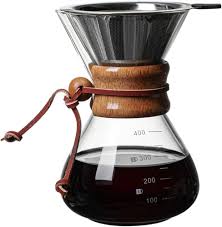 Cafetière Manuelle XiVue en Verre et Acier Inoxydable