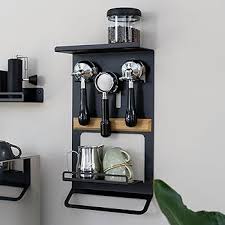 Étagère Barista en Bois Noir - Crealutionz