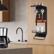 Étagère Murale à Café et Accessoires