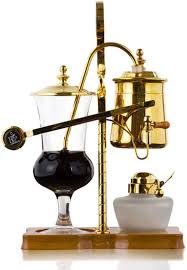 Cafetière Siphon en Acier Inoxydable - Coffret Cadeau Élégant