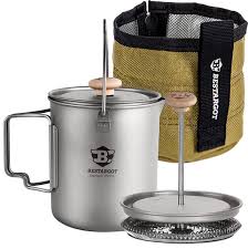 Tasse de Camping en Titane Bestargot 750 ml avec Cozy