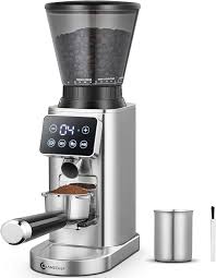 Moulin à Café Électrique AMZCHEF avec Support Amovible